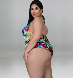 Plus Size Women summer suspender Jumpsuit plus chiffon jacket