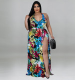 Plus Size Women summer suspender Jumpsuit plus chiffon jacket