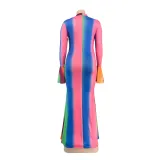 Plus Size Women Gradient Print Dress