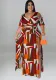 Plus Size Women summer strapless v-neck Top and slit Skirt two-piece set