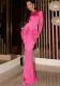 Women Spring Solid Round Neck Sexy Backless Bodycon Long Sleeve Dress