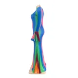 Plus Size Women Gradient Print Dress