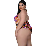 Plus Size Women summer suspender Jumpsuit plus chiffon jacket