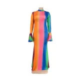 Plus Size Women Gradient Print Dress