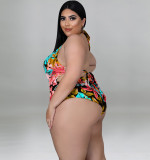 Plus Size Women summer suspender Jumpsuit plus chiffon jacket