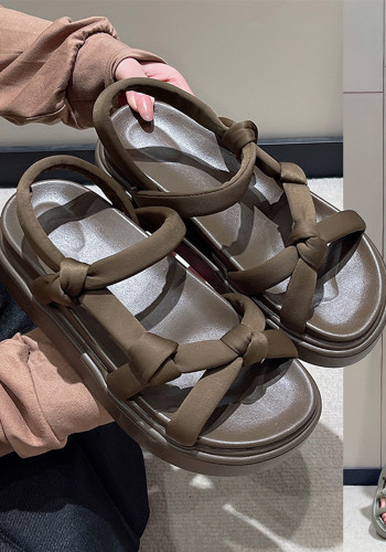 Thick-Soled Sandals Women's Summer Platform Heel Strap Buckle Women's Sandals