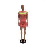 Women's Sweater Fashion Casual Shorts Two Piece Set