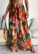 Women lace-up coconut palm print Beach Holidays mesh Pants