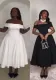 Women Elegant Solid Off Shoulder Formal Party Dress