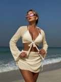 Women Solid sexy summer beach Swimwear Set