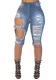 Women Stretch flow Ripped Denim Shorts