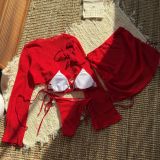 Women Solid sexy summer beach Swimwear Set