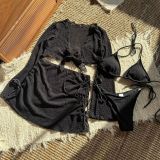Women Solid sexy summer beach Swimwear Set