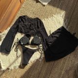 Women Solid sexy summer beach Swimwear Set