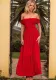 Spring Summer Women's Red Off Shoulder Formal Party Long Dress