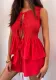 Women Sleeveless Tie Top and Shorts Two Piece Set