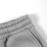 Women street casual hooded print hoodies pants Two Piece Set
