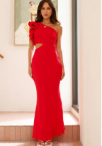 Women Summer One Shoulder Dress