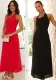 Women Summer Red Solid Sleeveless Backless Dress