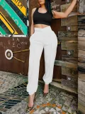 Women Spring Casual Solid Pants