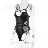 Women Pu-Leather Sexy Lingerie Set