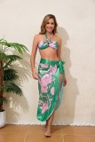 Women Sexy Bikini Printed Swimwear  Three-Piece