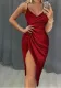 Women sexy sleeveless solid dress