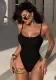 Sexy Black Strap One-Piece Swimsuit