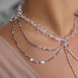 Diamond Irregular Crystal Necklace Fashion Chain