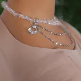 Diamond Irregular Crystal Necklace Fashion Chain