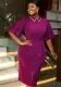 African Plus Size Ruffle Formal Party Elegant Fake Two Piece Bodycon Dress