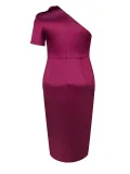 Flower One Shoulder Elegant Formal Party Dress