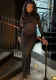 Autumn And Winter Sexy Long Sleeve Round Neck See-Through Lacemesh Women Long Dress