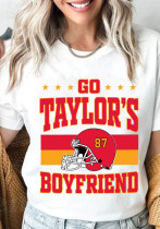 Women Vintage printed short-sleeved T-shirt