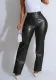 Women Style crocodile pattern PU-Leather Pants