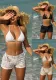Women Sexy Lace Square Leg Pants Lace-Up Swimwear Three-Piece