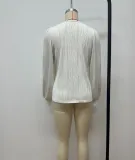 Women long-sleeved lace v-neck Casual shirt
