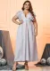 Plus Size Women's Summer Ruffle V Neck Long Dress