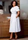 Plus Size Women's Summer Fashion Bubble Chic A-Line High Waist African Dress
