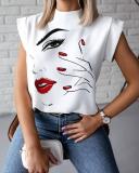 Women printed short-sleeved T-shirt