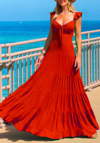 Women Summer Sexy Backless Holidays Beach Dress