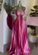 Women Spring Strapless Lace Pleated Dress