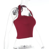Women Sexy Lace Halter Neck Strap Top