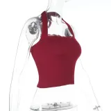 Women Sexy Lace Halter Neck Strap Top