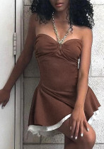 Women Summer Sexy Halter Neck Tassel Backless Dress
