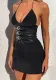Women Summer Halter Neck Sexy V Neck Bodycon Dress