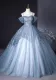 Women spring Off Shoulder annual meeting colored yarn evening dress（Processing time need 3-6 days）
