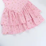 Women Spring Summer Strap Sexy Backless Floral Dress