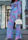 Spring Women's Fashion Sexy Shirt Straight High-Waist Wide-Leg Pants Set