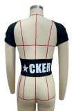 Women Sexy Short Sleeve T-shirt Crop Top